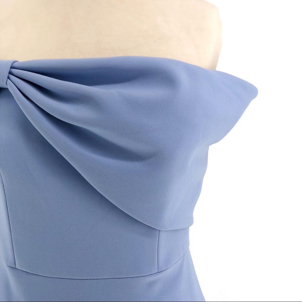 CHRISTIAN SIRIANO CREPE BOW OFF SHOULDER GOWN - Picture 3 of 8